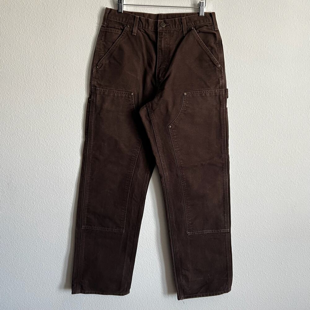 Carhartt B136 DKB brown double knee work wear carpenter pants